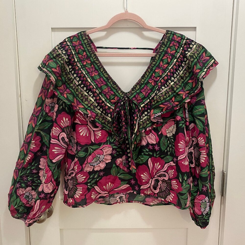 Farm Rio Floral Blouse, size M